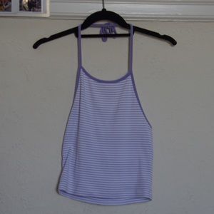 brandy melville laura purple halter top